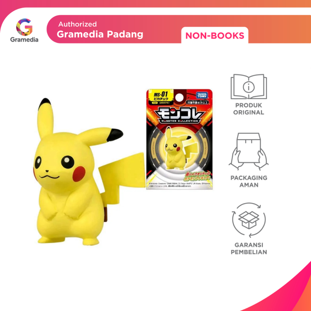 Gramedia Padang - Pokemon Moncolle MS01 Pikachu Box Version