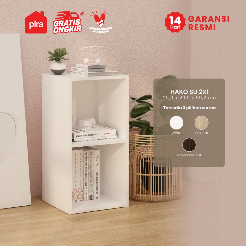 Pira Metropolis -  Hako SU 2X1 Rak 2 Susun / Rak Susun Serbaguna / Rak Buku