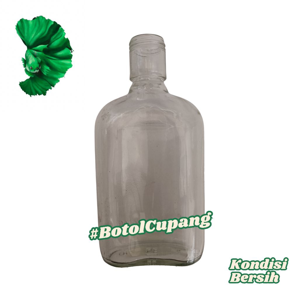 Botol Cupang | Botol Cupang Thailand | Botol Kaca Cupang Gepeng