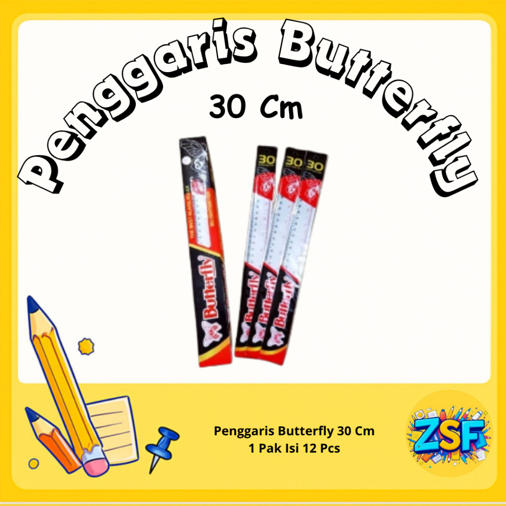 

Penggaris 30 Cm Penggaris Butterfly 30Cm Asli Original Termurah