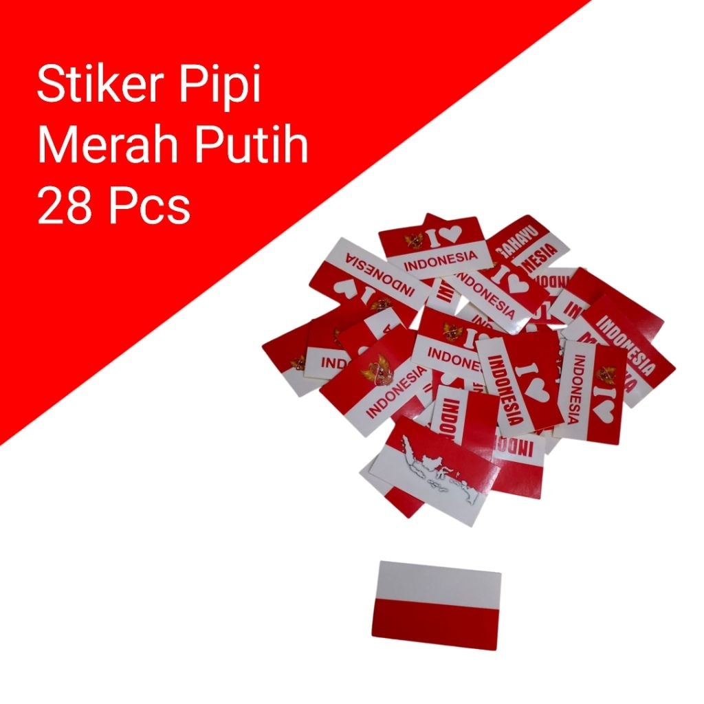 

Stiker Pipi Merah Putih 28 Pcs | Stiker Kemerdekaan Indonesia Ukuran Mini Bahan Chromo