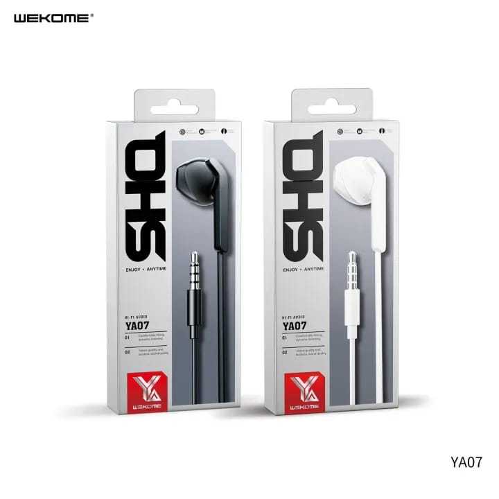 WK/ WEKOME/ WK DESIGN ORIGINAL/ ORI YA07 WIRED EARPHONE 3.5MM/ EARPHONE KABEL HEADPHONE ORIGINAL YA0