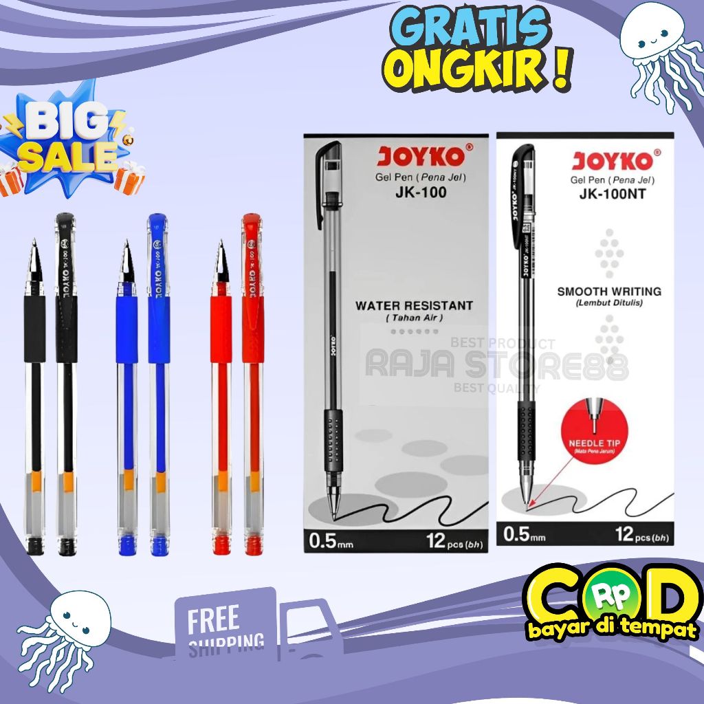 

Pulpen JOYKO Pena Jel Joyko JK-100 / JK-100 NT ( 12 PCS)
