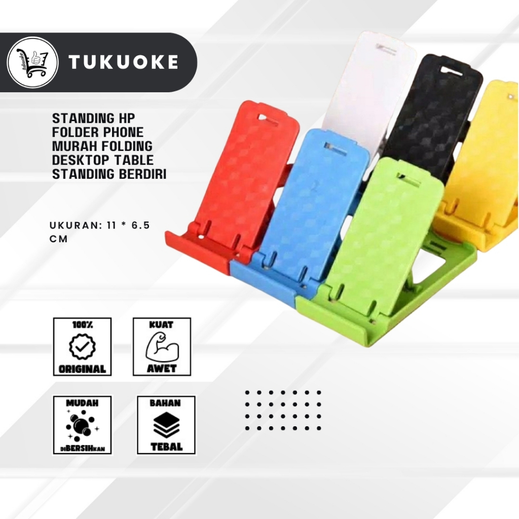 STANDING HP FOLDER PHONE MURAH FOLDING DESKTOP TABLE STANDING BERDIRI / HOLDER TONGSIS HP DIMEJA