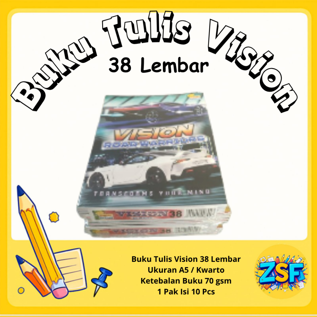 

Buku Tulis Sekolah 1 Pack Buku Vision 38 Lembar 1 Pack Isi 10 Murah