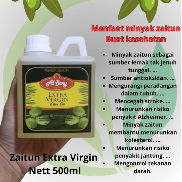 

Minyak zaitun ( Olive Oil ) Extravirgin Albany nett 500gr (bisa diminum)
