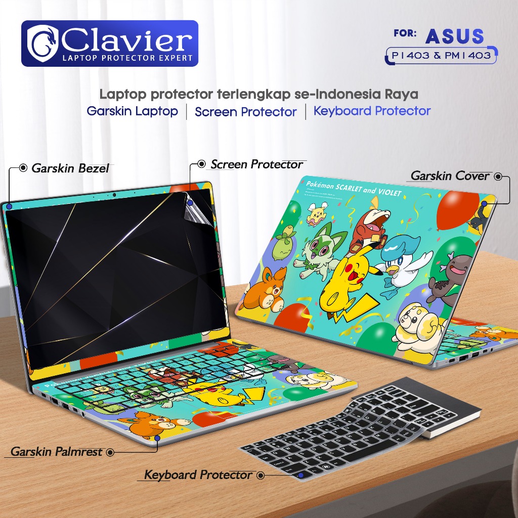 Screen Protector Anti Gores Cover Garskin Laptop Precut Custom Fit Kompatibel untuk Asus ExpertBook 