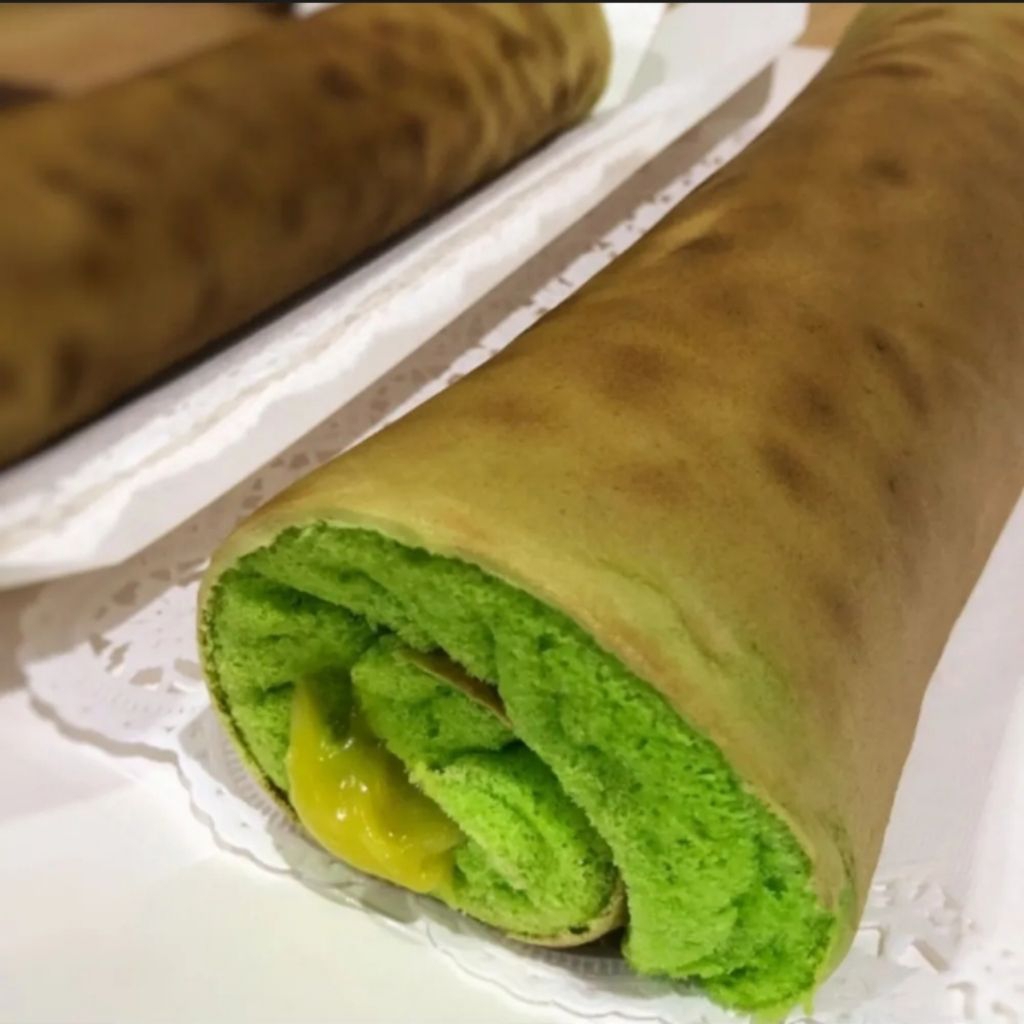

Bolu gulung pandan roll cake - pandan cream