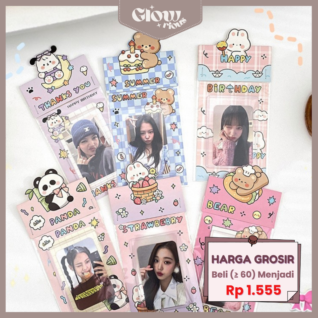 

GR Plastik Packing Photocard Plastik Cover Photocard Lucu Koleksi Alas Pack Kartu Kpop Cover ST22