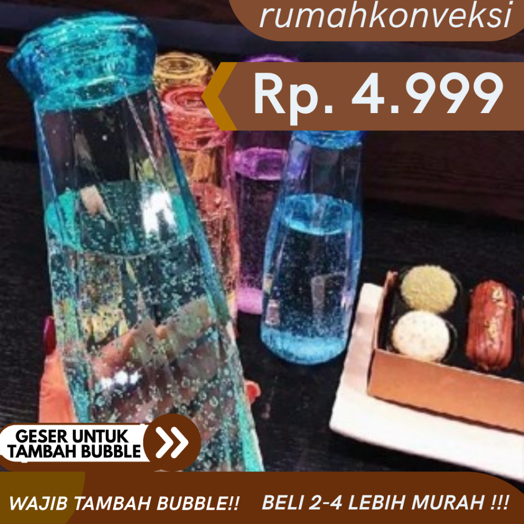 Botol Kaca diamond Botol Kaca Kristal NON BOX