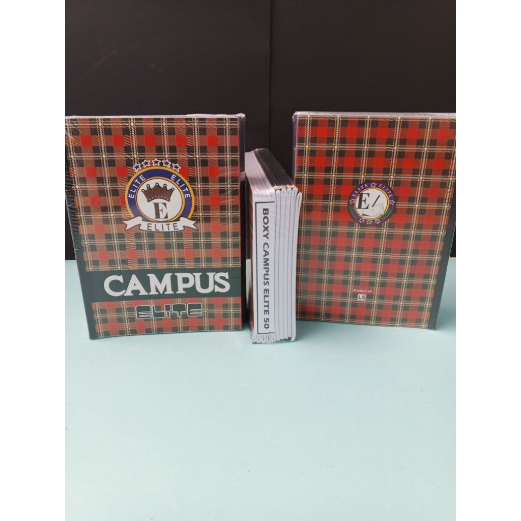 

Buku Panjang Campus Boxy Elite 50 Lembar 10Pcs, Buku Tulis sekolah Kampus elite 50Lembar 1Pak