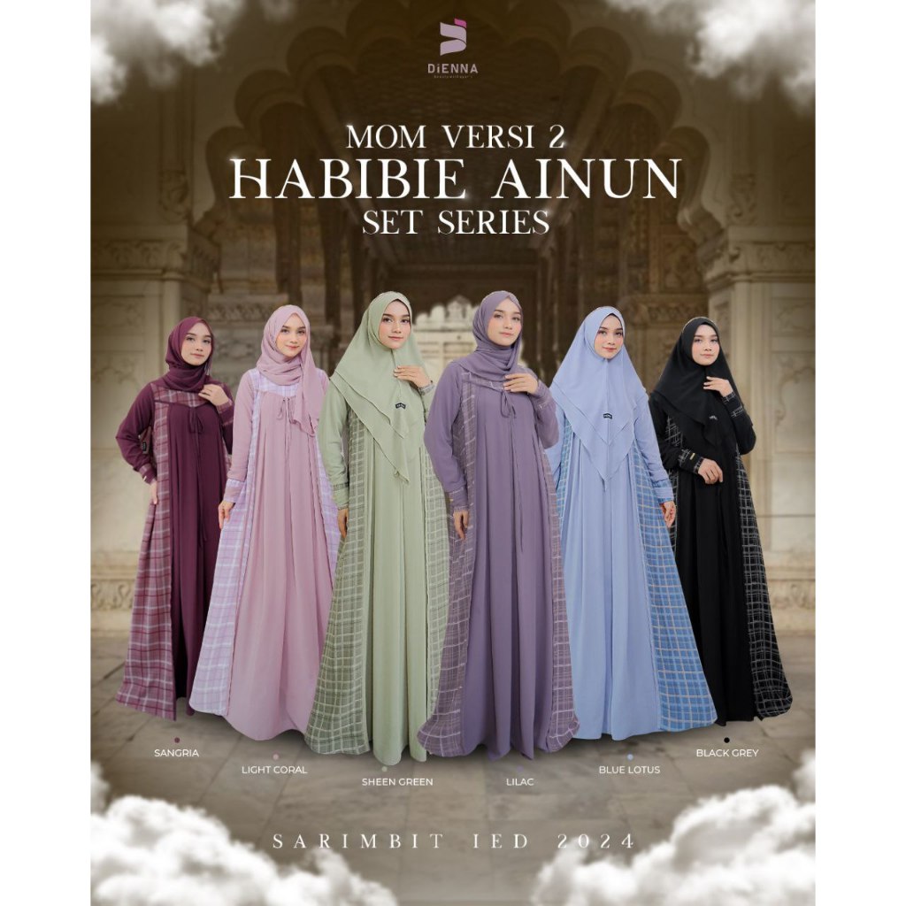 DIENNA AINUN 2 DRESS ONLY-  DRESS COUPLE DESAWASA - DRESS PREMIUM - DRESS MURAH - UMROH - HAMPERS