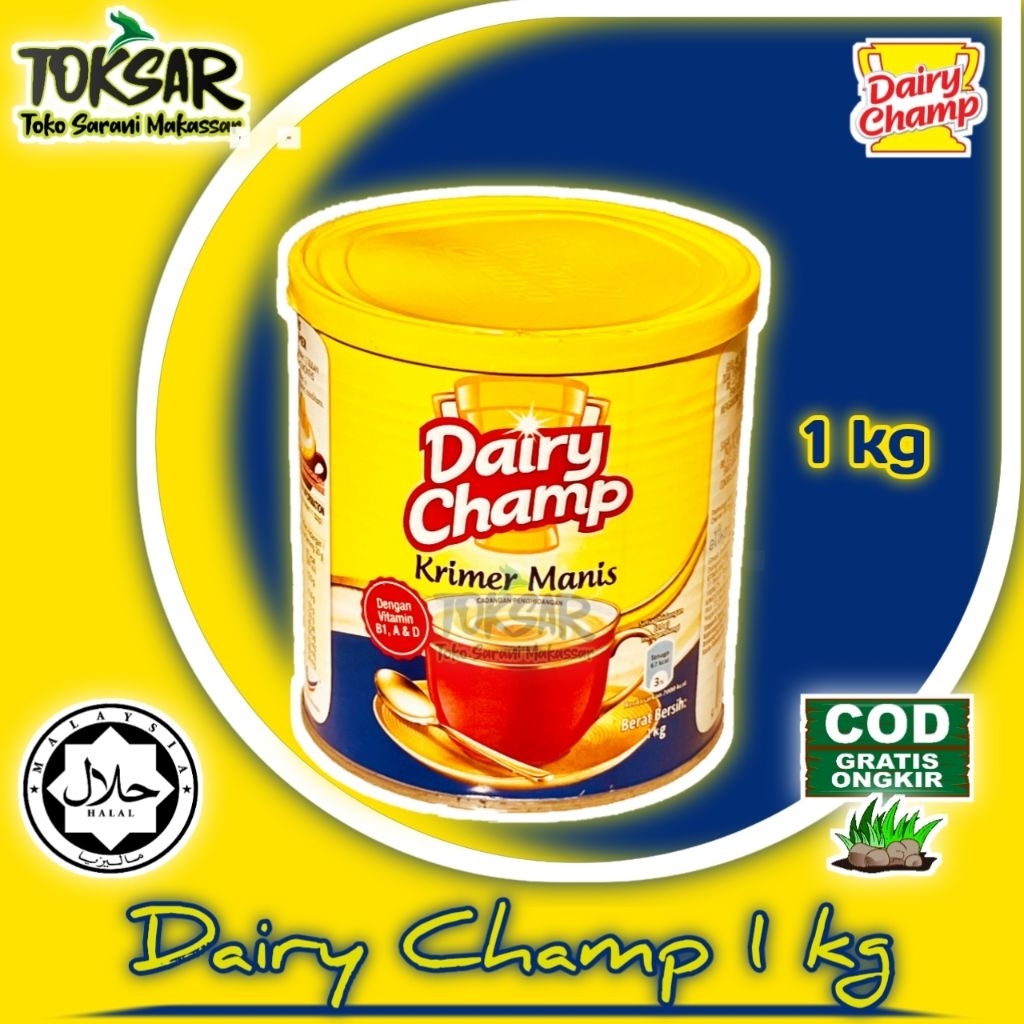 

Dairy Champ Kreamer Manis Malaysia 1kg | Susu Kreamer Manis | Kreamer Impor Enak