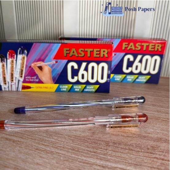 

(FASTER) BOLPOINT FASTER C-600 WARNA HITAM/BIRU ISI 1 LUSIN/PACK