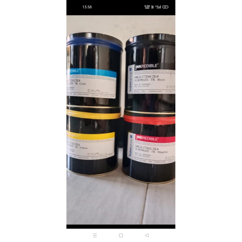 

Tinta Huber RAPIDA Black -(Tinta Cetak)