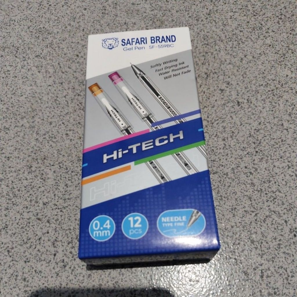 

(1Pack) Bolpen Hi Tech Safari 0.4mm SF-559BC Tinta Hitam