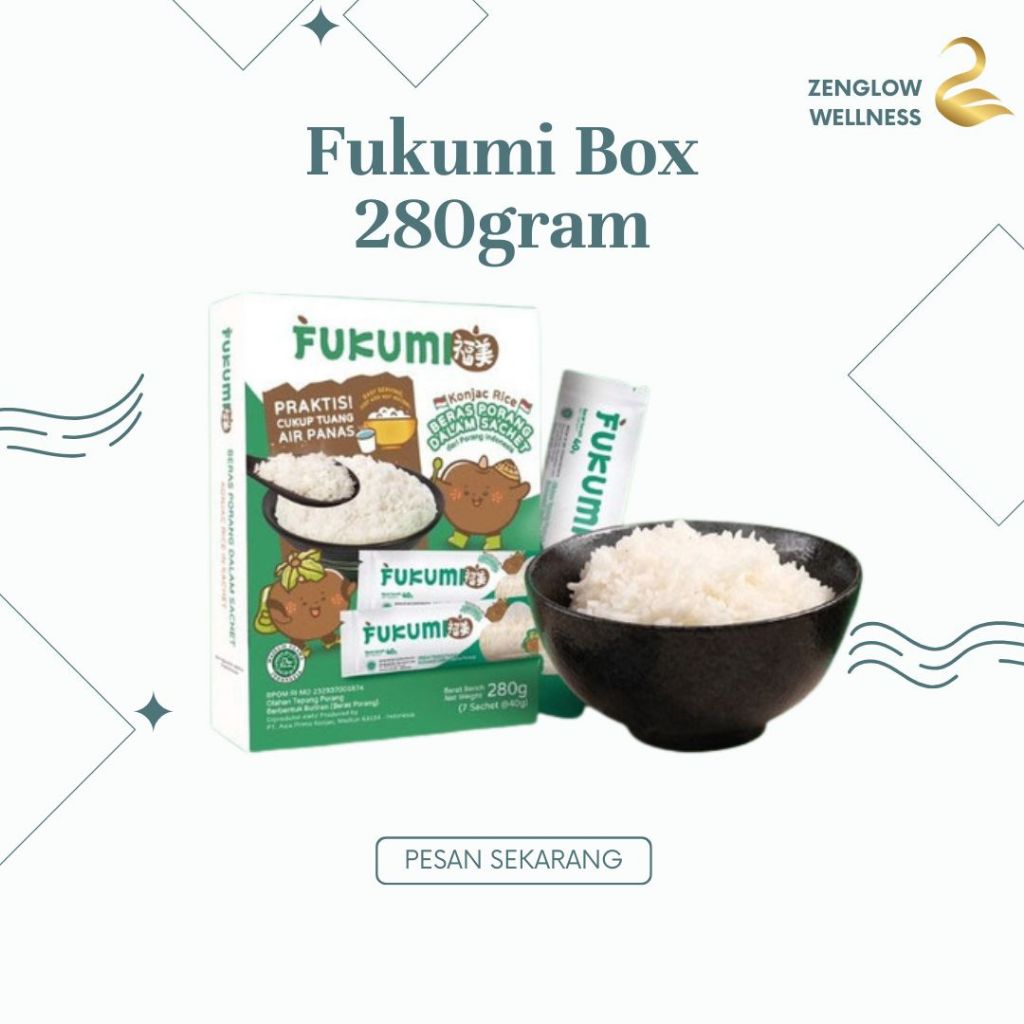 

Fukumi Konjac Rice 280gr - Nasi Shirataki Instan Beras Rendah Kalori | 7 Sachet Praktis