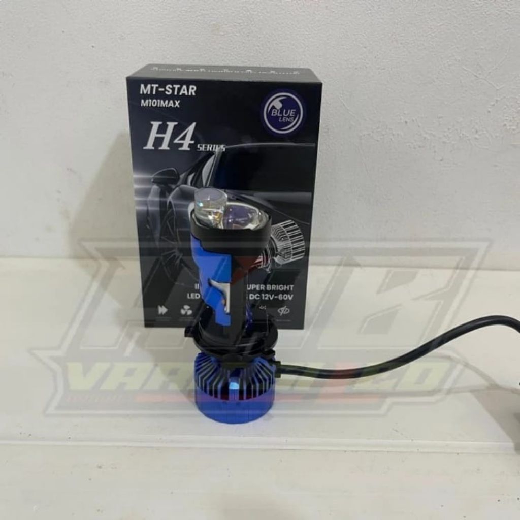 LAMPU UTMA LED H4 MT STAR M101 MAX BILED PROJECTOR MINI BLUELENS