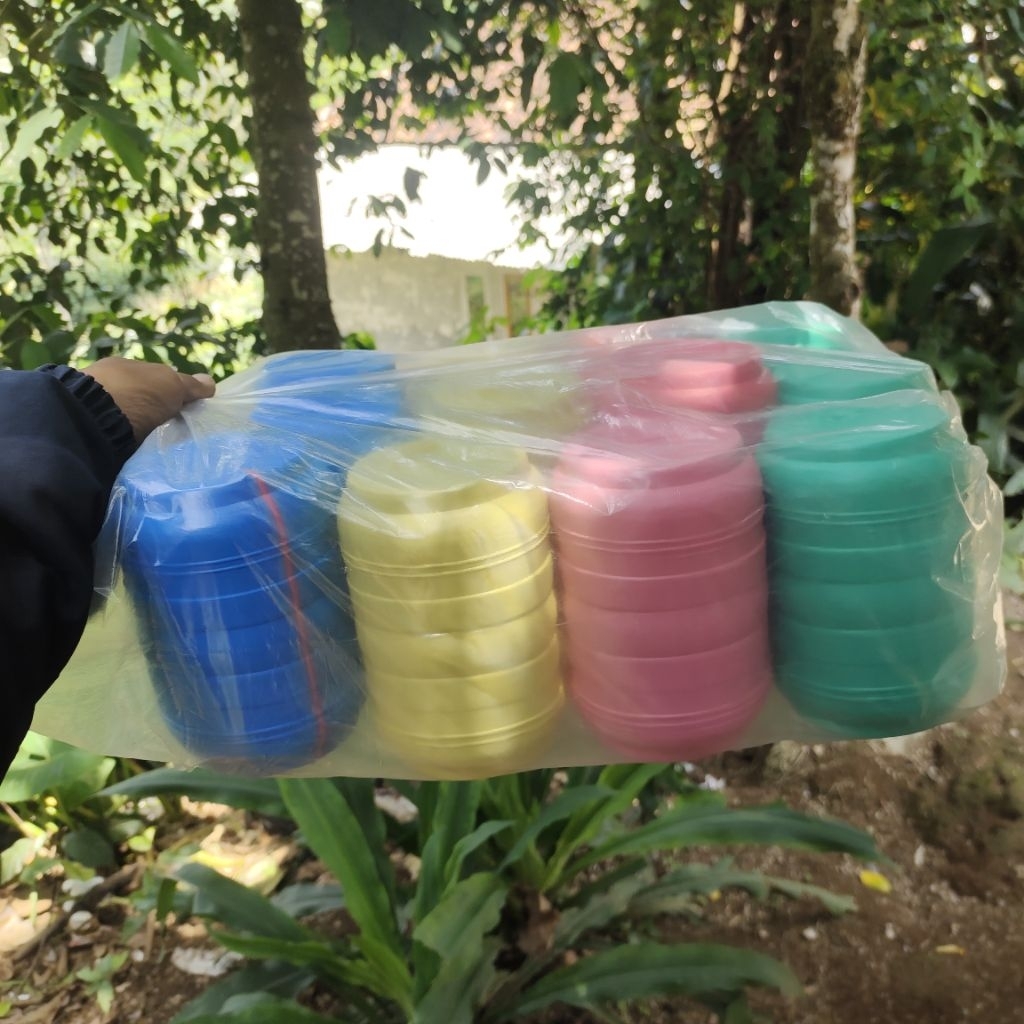 CELENGAN PLASTIK KECIL 1 LUSIN 12 PCS - CELENGAN MENABUNG WARNA WARNI