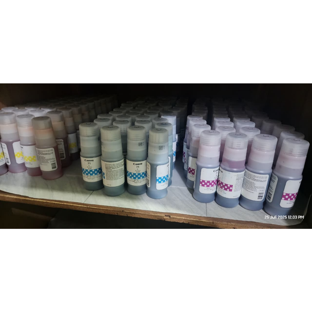 

harga bundle loosepack Canon ink Warna-warni gi71 gi-71 1set