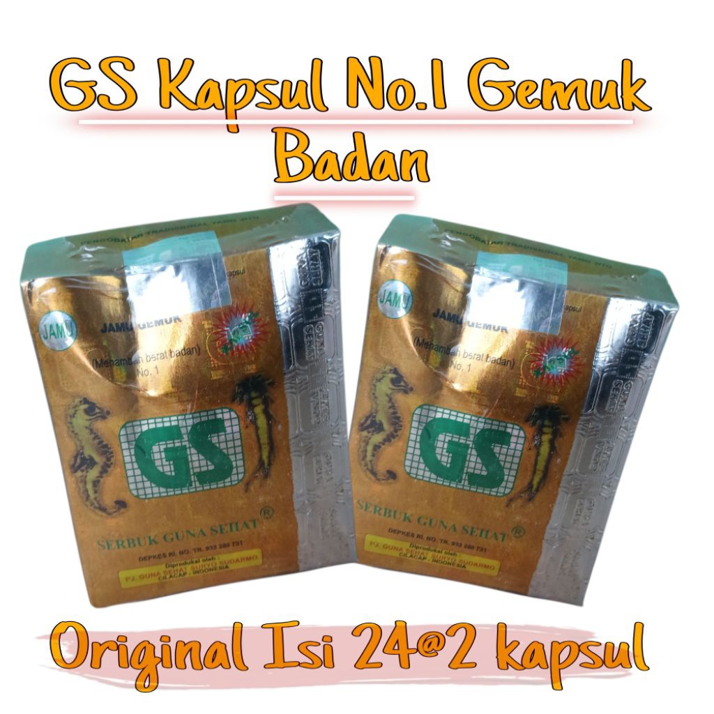 GS Kapsul no.1 Gemuk Badan original isi 24