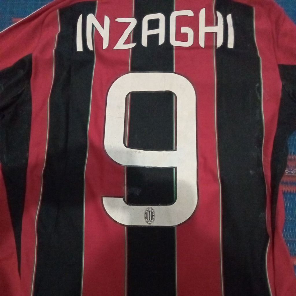Jersey ac milan name set Inzaghi
