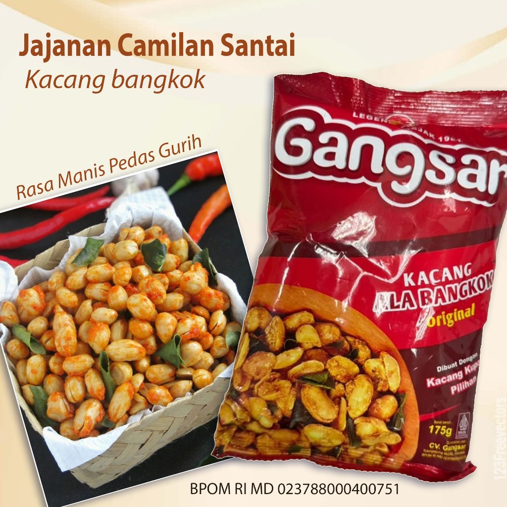 

Best Seller Camilan jajanan Kacang Panggang rasa Dominan GURIH sedikit manis pedas dan Tekstur Renyah Jajanan paling banyak di gemari saat santai gabut juga sangat cocok buat suguhan di momen lebaran ~ gangsar kacang panggang ala bangkok 175g