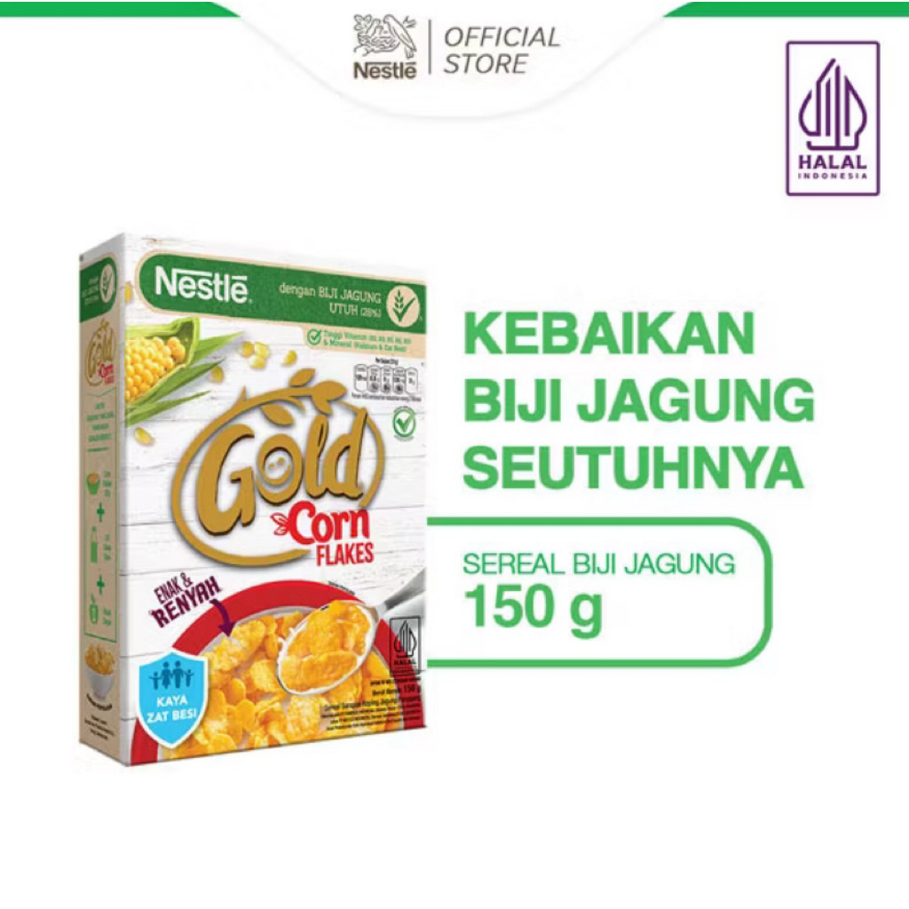 

Nestlé Gold Corn Flakes 150g – Sereal Jagung Renyah Kaya Nutrisi