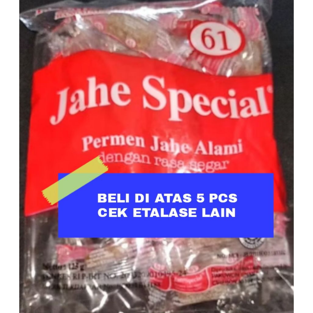 

PERMEN JAHE ASLI PEDAS TERASA JAHENYA 125 GRAM/PERMEN JAHE ENAK DAN FRESH EXPIRED LAMA/PERMEN JAHE KHAS CIREBON