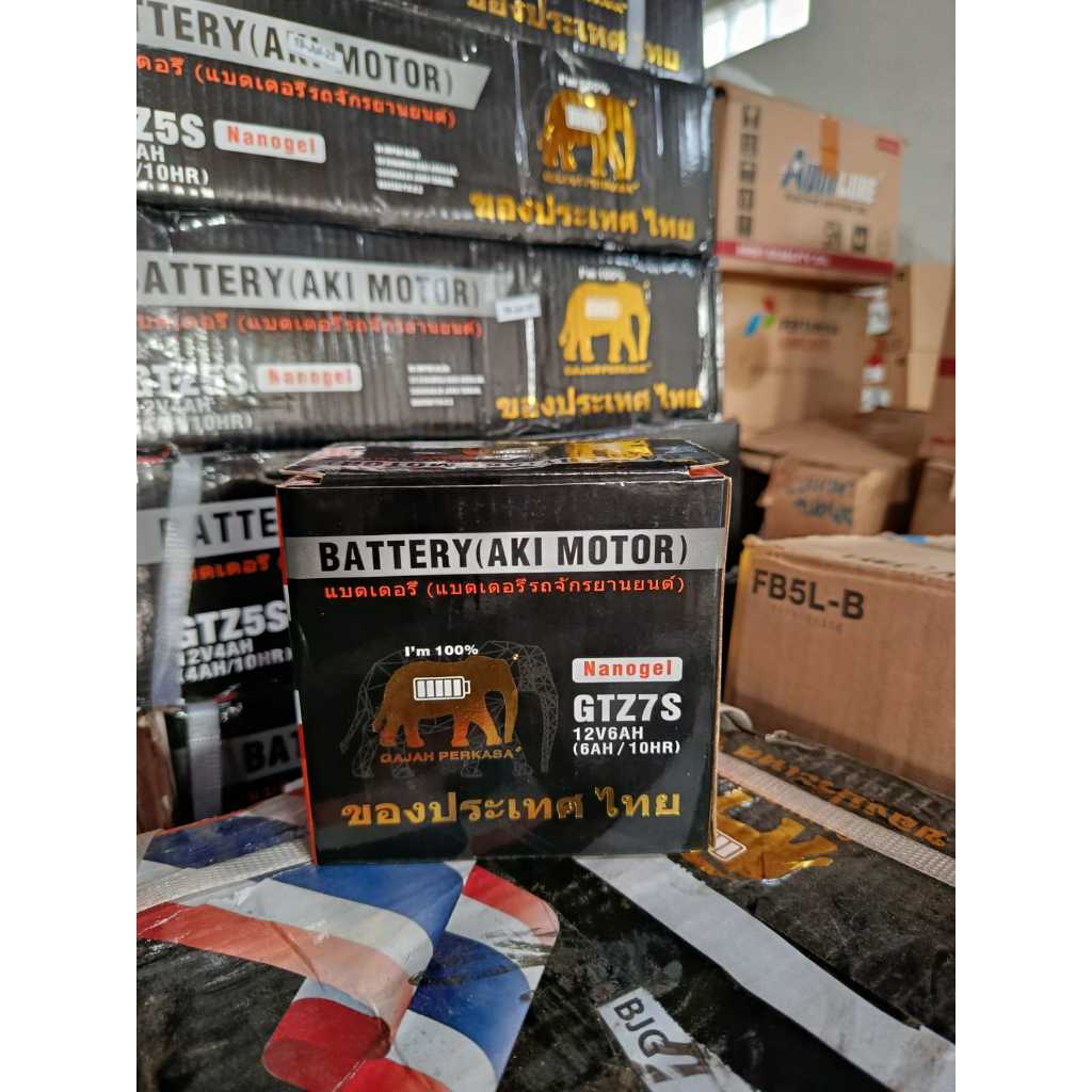 Aki Motor Gajah GTZ7S 12V6AH – PALING MURAH & TERBUKTI AWET