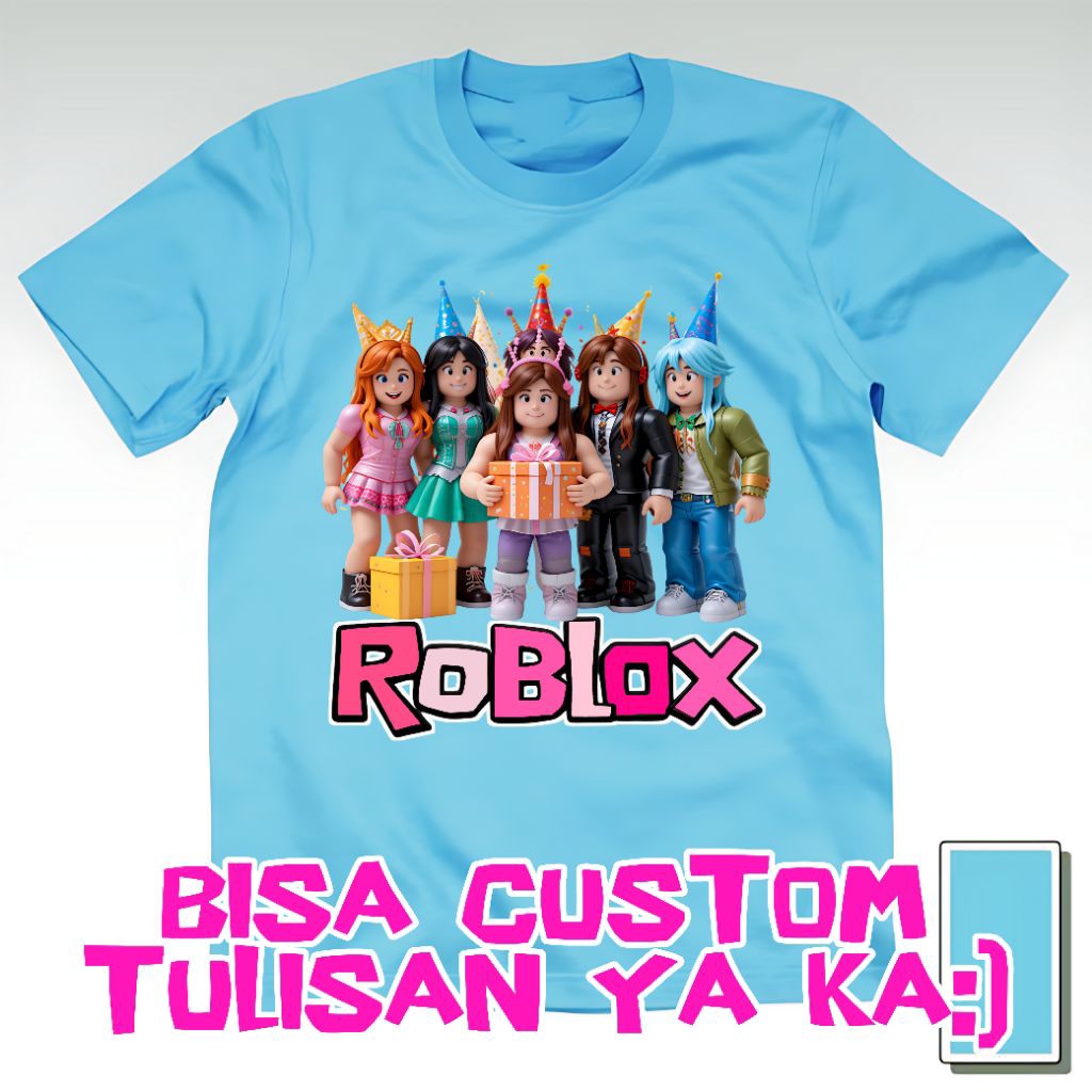 Kaos Baju Tshirt Anak Cewek Wanita Perempuan Unisex Dewasa Remaja Game Roblox Robloxs Roblok Roblocs