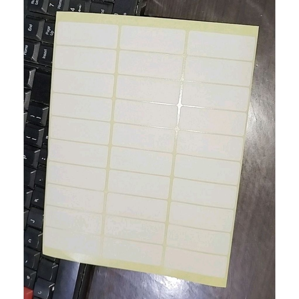 

Label stiker adhesive premium quality 18x50mm (harga per keping isi 30 label)