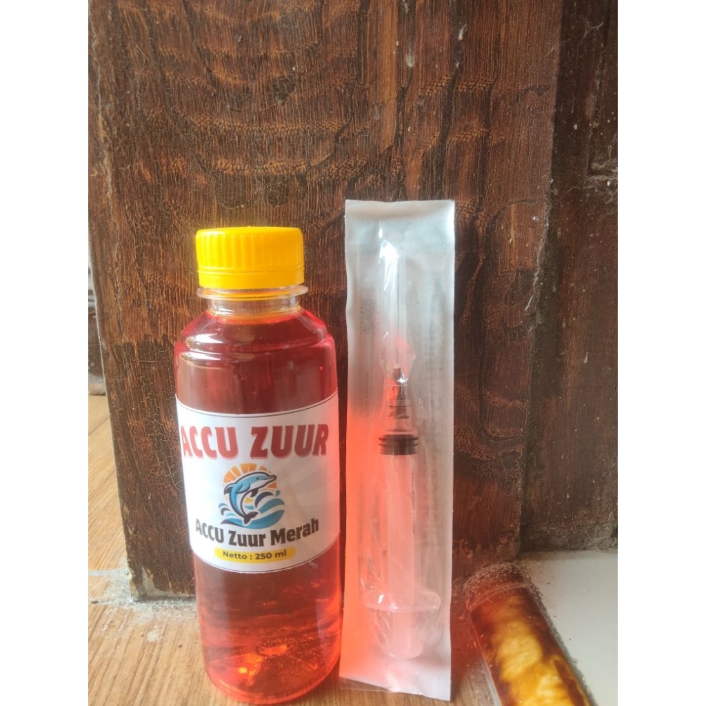 AIR AKI ZUUR MERAH AIR AKI SIR ZUUR UNTUK MOTOR/MOBIL 250 ml