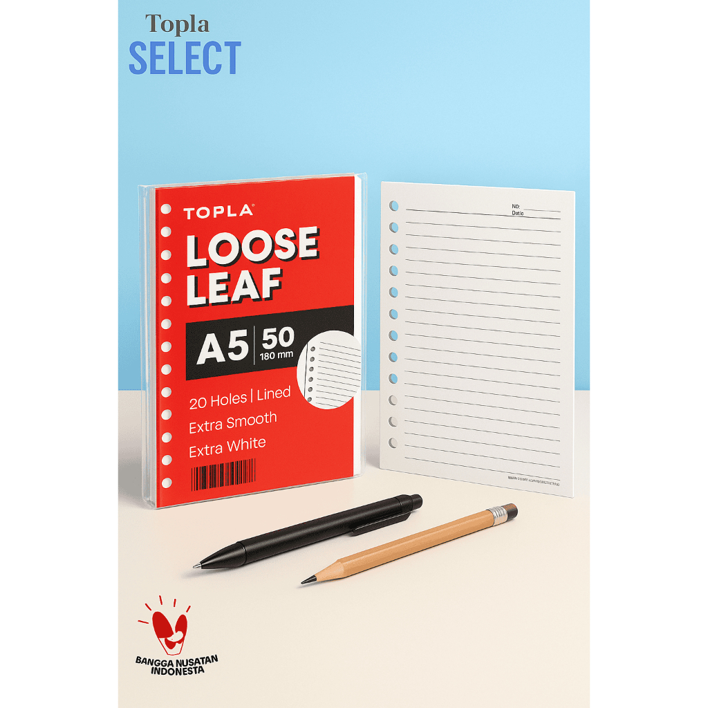 

Loose Leaf A5 Bergaris Big Boss Isi 50 Dan 100 Kertas Binder Tambahan Isi Binder A5 / B5 Isi Binder