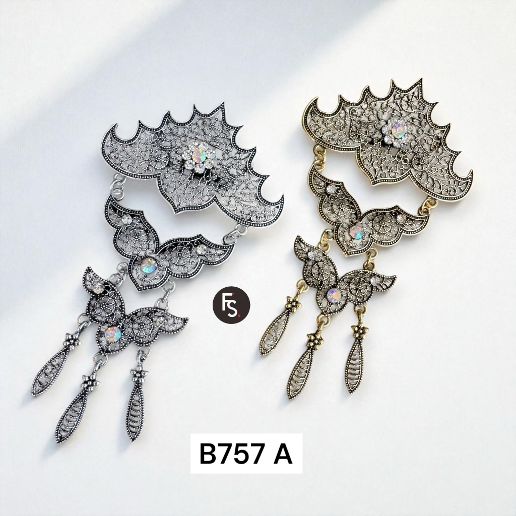 Bros Kebaya Susun Tiga Mutiara, Bros Kebaya Susun, Bros Kebaya Susun Mutiara Gold B757