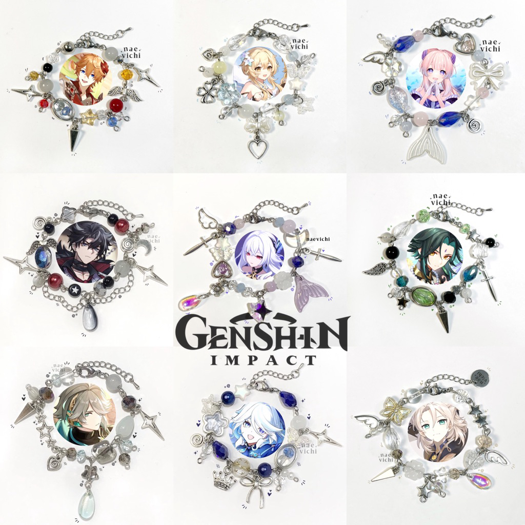 ( all characters ) genshin impact inspired bracelet | genshin bracelet | gelang genshin | gelang ani