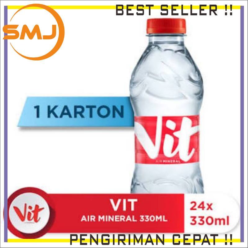KHUSUS INSTAN Vit Air Mineral Botol Kecil Mini 330ml 1 dus isi 24pcs
