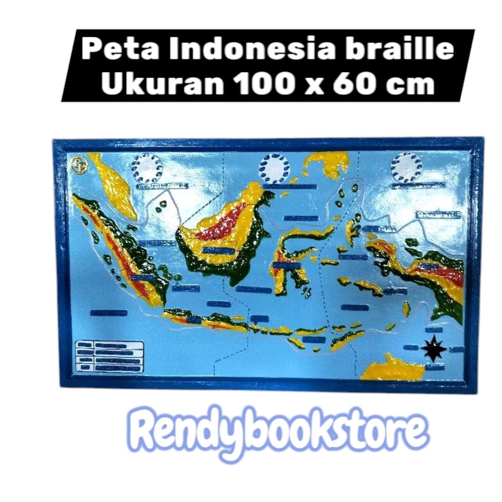 

PETA INDONESIA BRAILLE UKURAN 100 X 60 CM
