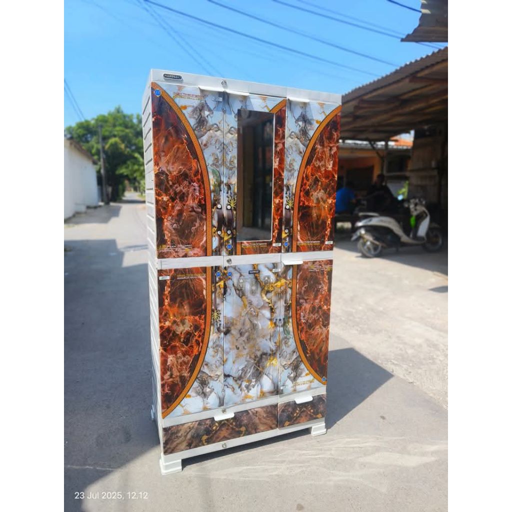 lemari plastik napolly 3406 abstrak jumbo