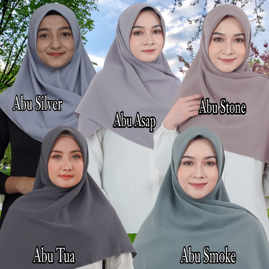 HIJAB SEGI EMPAT WOLFIS PREMIUM ABU SILVER, ABU ASAP, ABU STONE, ABU TUA DAN ABU SMOKE