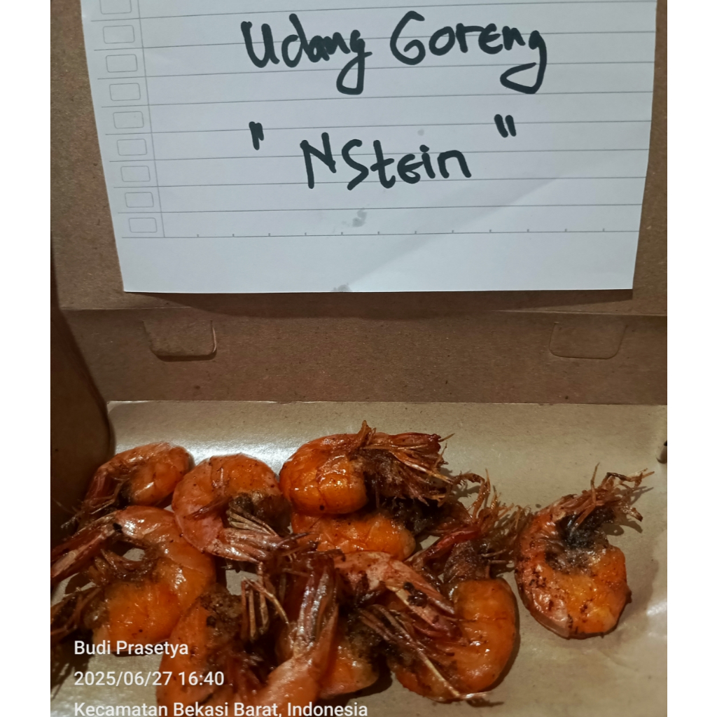 

Udang + bumbu hitam dan/ pilihan bumbu siap saji 1kg, kemasan vakum