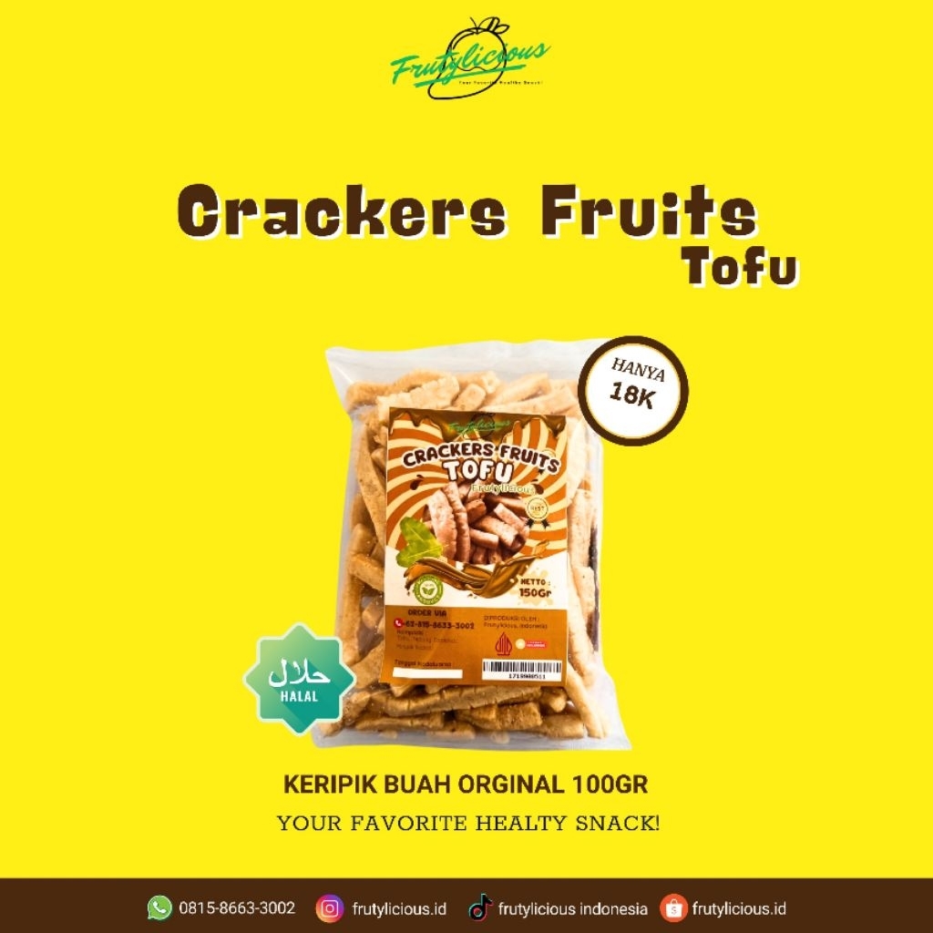 

Crackers Fruits Tofu Keripik Buah Orginal 100gr