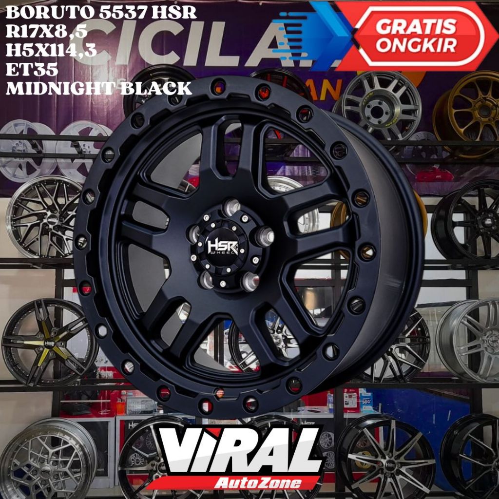 Velg Mobil Ring 17 Model Offroad HSR BORUTO R17 Untuk Innova  , Xtrail , Rush , Outlander