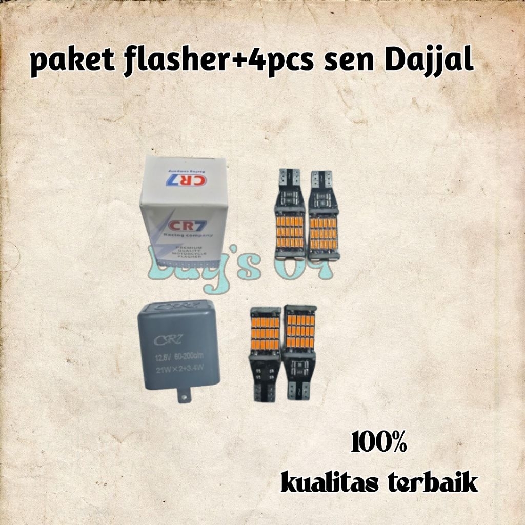 paket sein LED Dajjal + flasher cr7 universal PNP