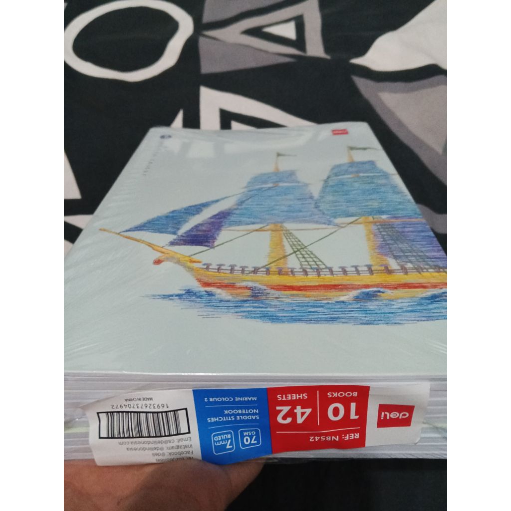

Buku Tulis Boxy B5 DELI MARINE COLOUR 42 Lembar 10Pcs, Buku Sekolah Import Tebal 1Pak Besar