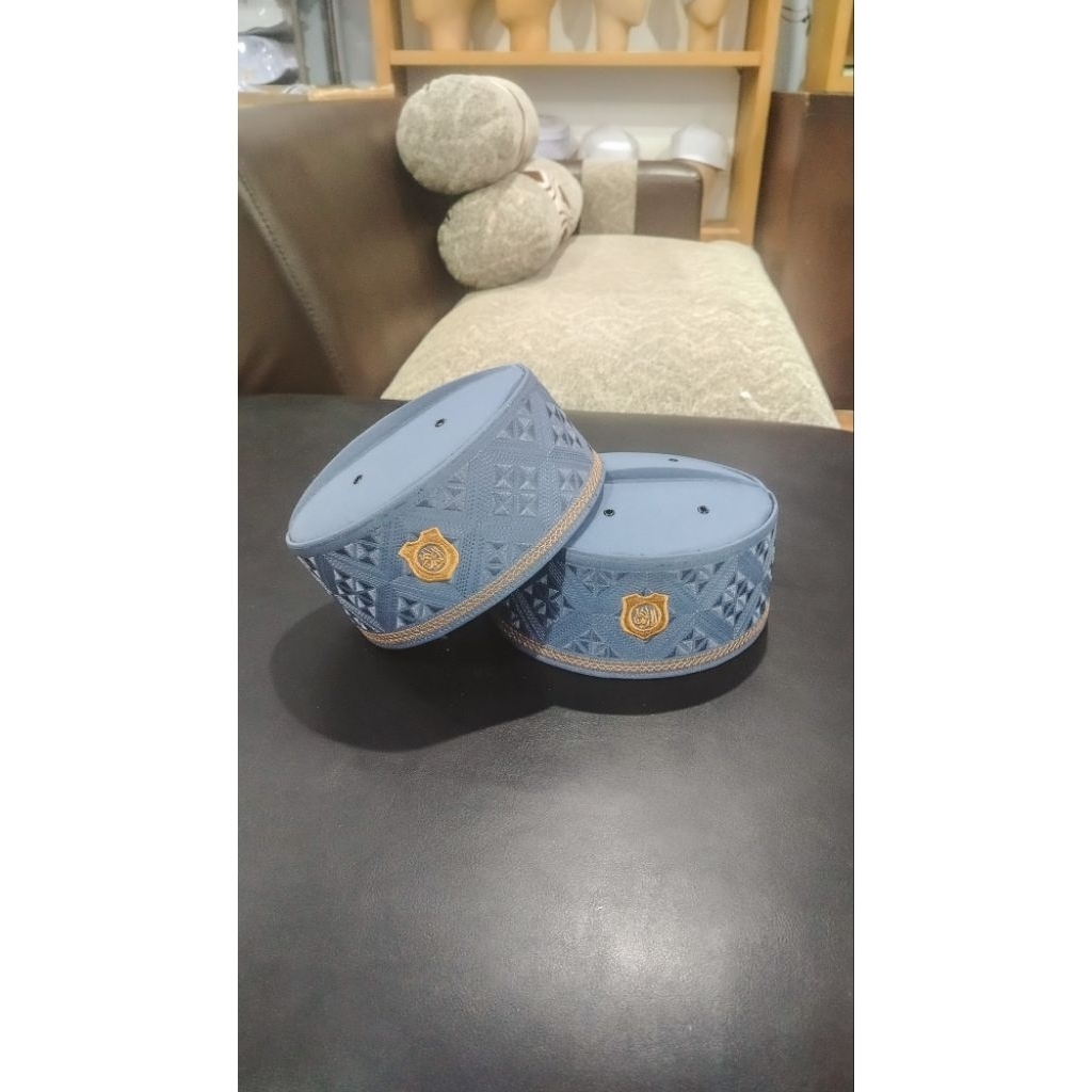 Kopyah Peci Kopiah Assagofa Al-Madinah Biru Premium Original | Jahitan Rapi, Nyaman, Nu, Assagofah t