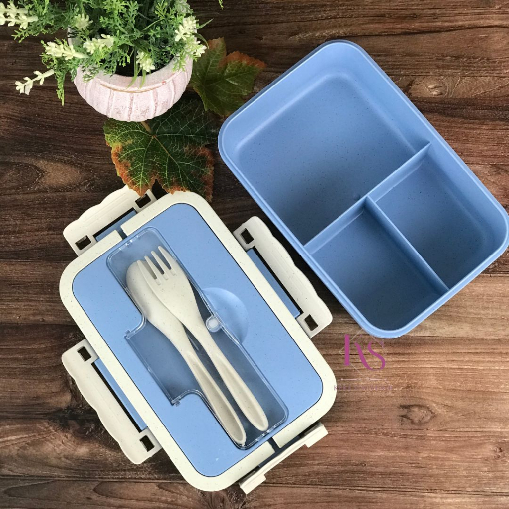 Lunch Box Tempat Makan Bahan Serat Gandum