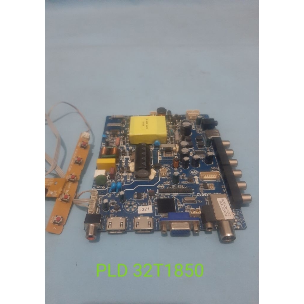 Mainboard TV LED PLD 32T1850 Universal HDMI USB VGA Support Tombol Panel - Modul Motherboard TV