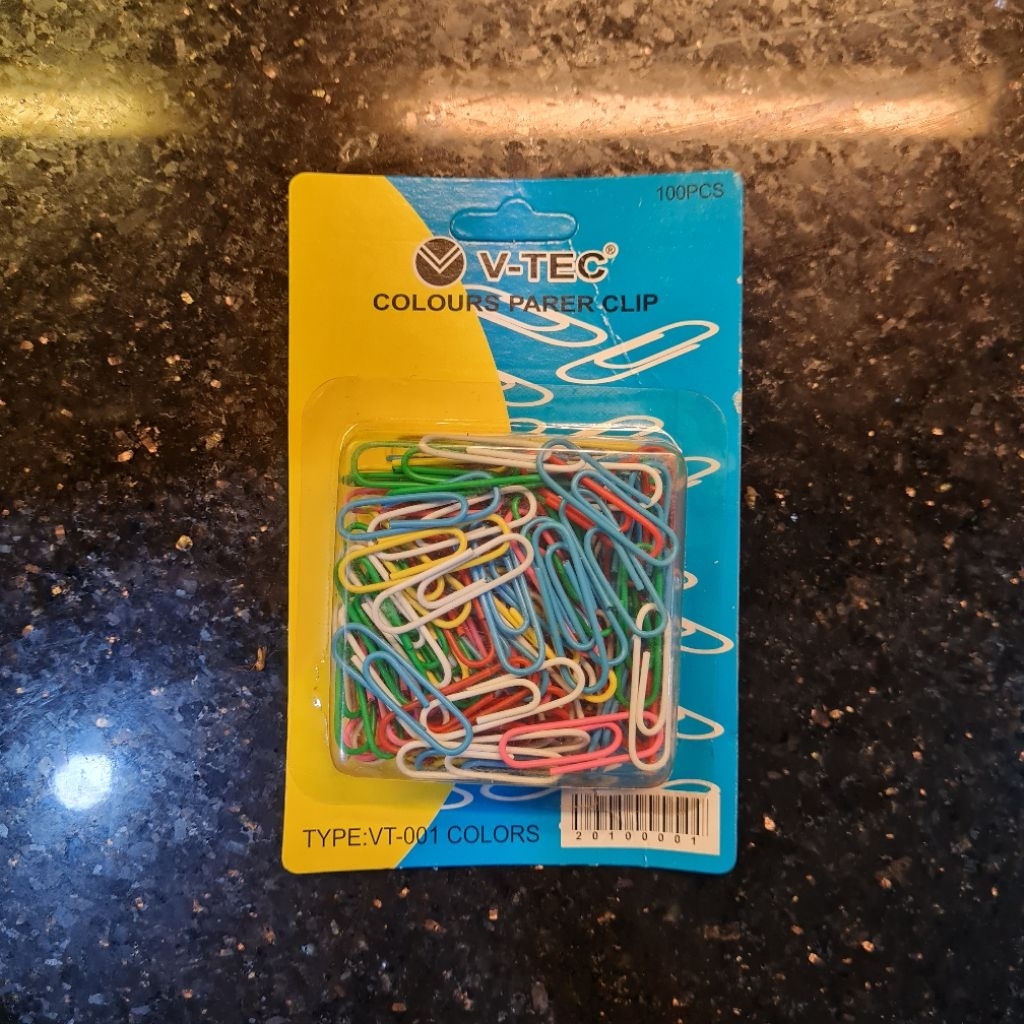 

V-TEC Paper Clip Colours / Warna VT-001 Kecil | isi 100 pcs