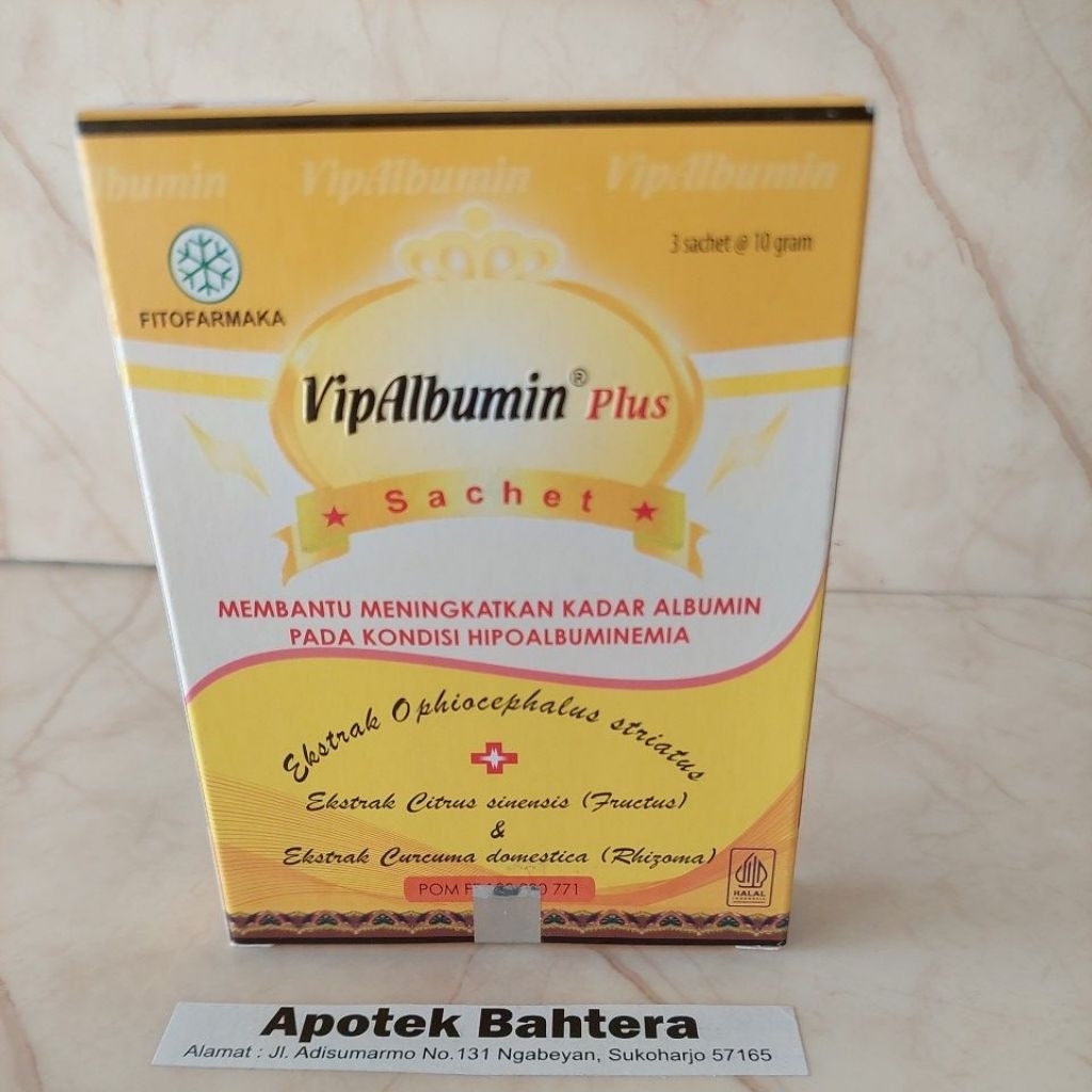 VipAlbumin plus sachet. meningkatkan kadar albumin. 1 box isi 3 sachet